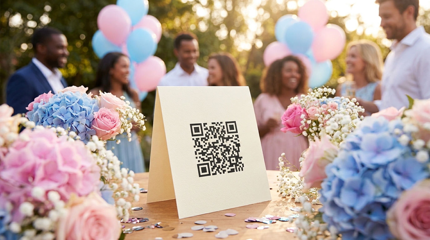 gender reveal party photo collection — event moment 1