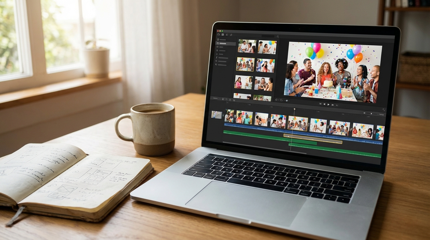 how to make a birthday photo slideshow from guests — event moment 2
